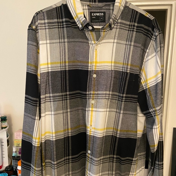 Express long sleeve button down flannel shirt - Picture 1 of 3